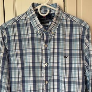 Vineyard Vines Blue Plaid Men's Shirt